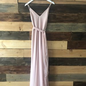 Pale pink long dress